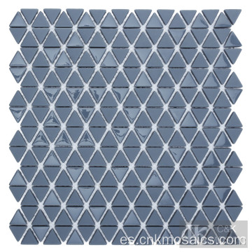 Mosaico de vidrio triangular gris para decoración de paredes